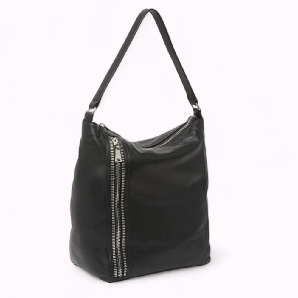 Black Leather Hobo Bag